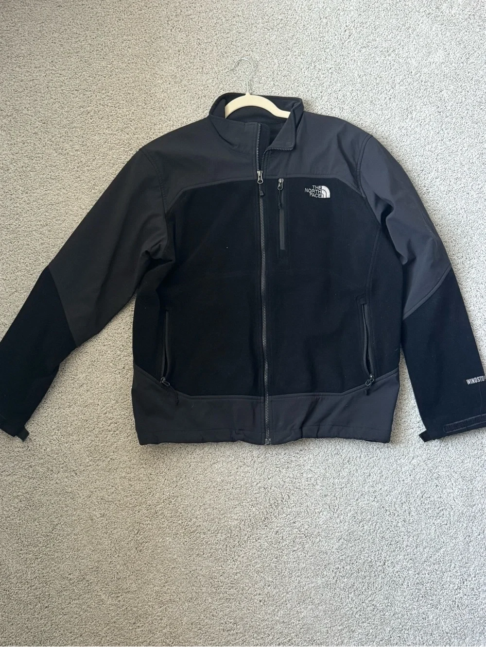 The North Face Men’s Black Softshell Jacket with Zip Pockets